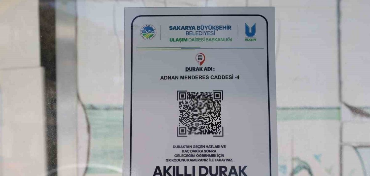 Sakarya’da QR Akıllı Durak sistemiyle duraklar dijital kimlik kazandı