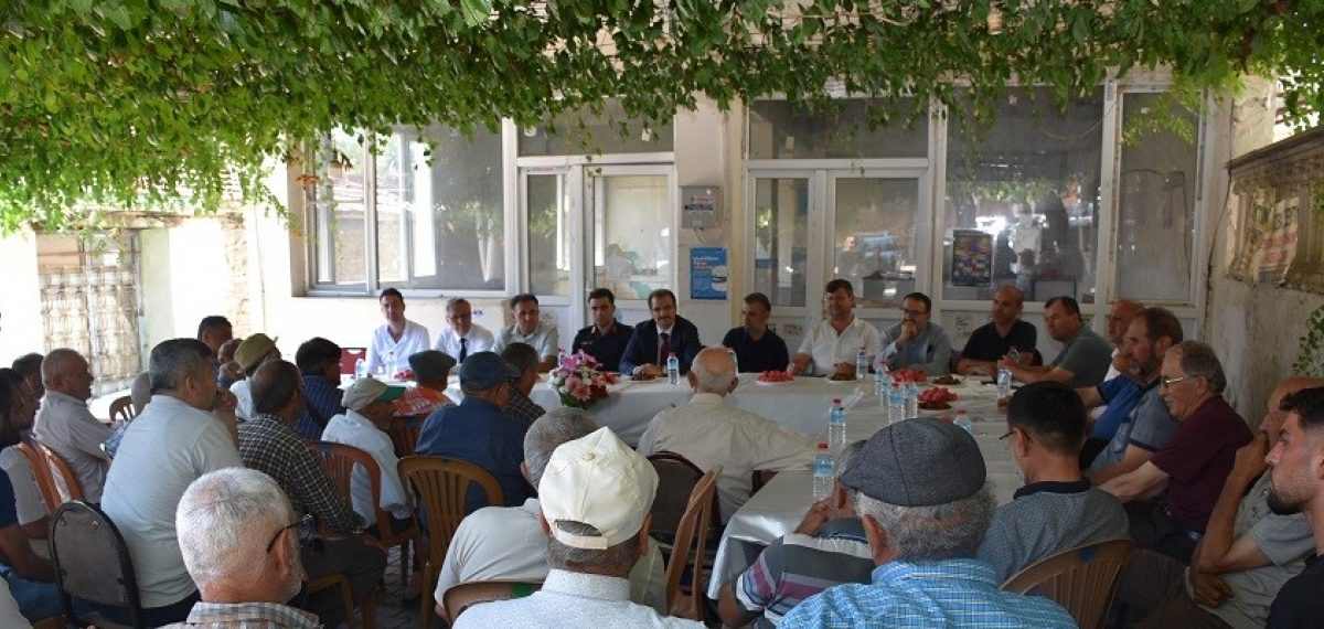 Salihli Kaymakamı Ali Güldoğan mahalle ziyaretinde yangın riskine dikkat çekti