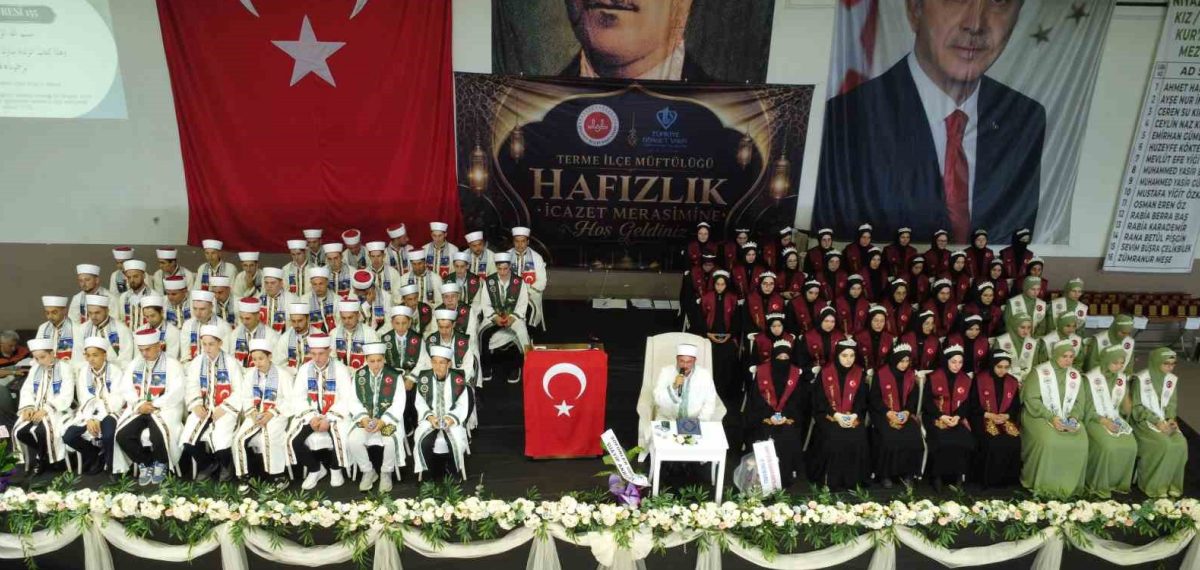 Samsun Terme’de 86 öğrenciye hafızlık icazeti verildi