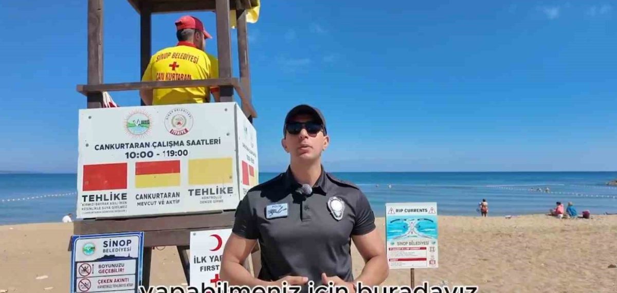 Sinop Emniyeti uyardı: Deniz ve sahillerde güvenli yüzme kurallarına uyun