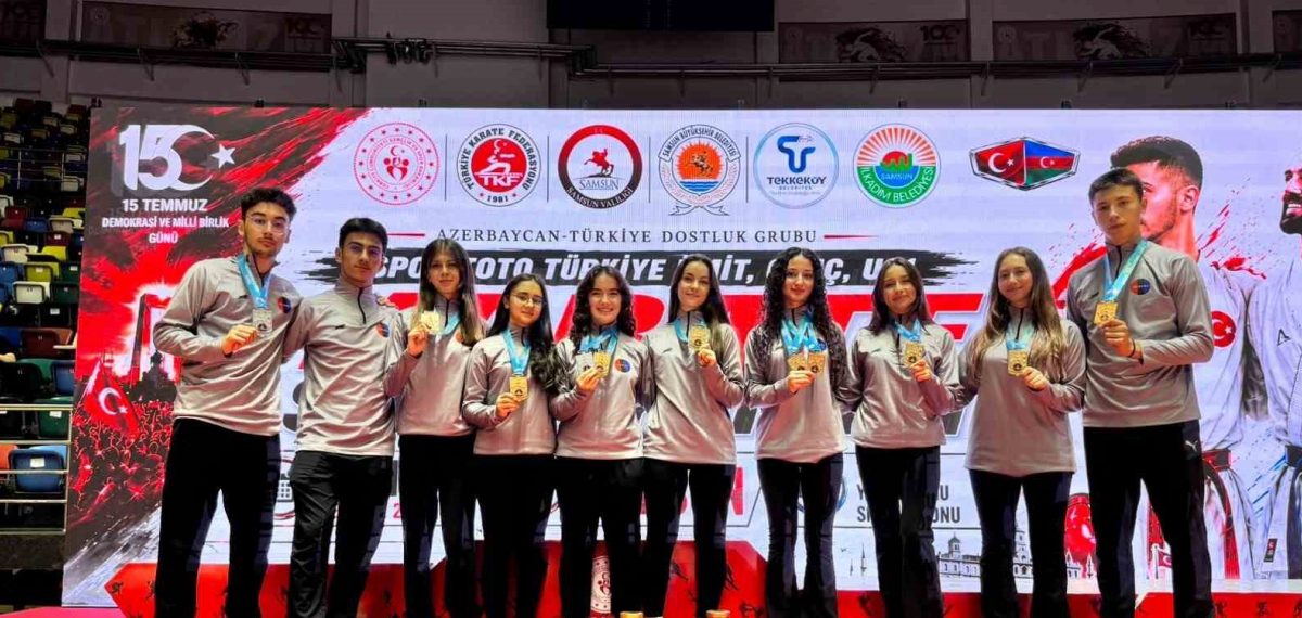 Tavşanlılı karateciler Samsun’da 11 madalya ve 2 kupa ile Türkiye 10’uncusu oldu