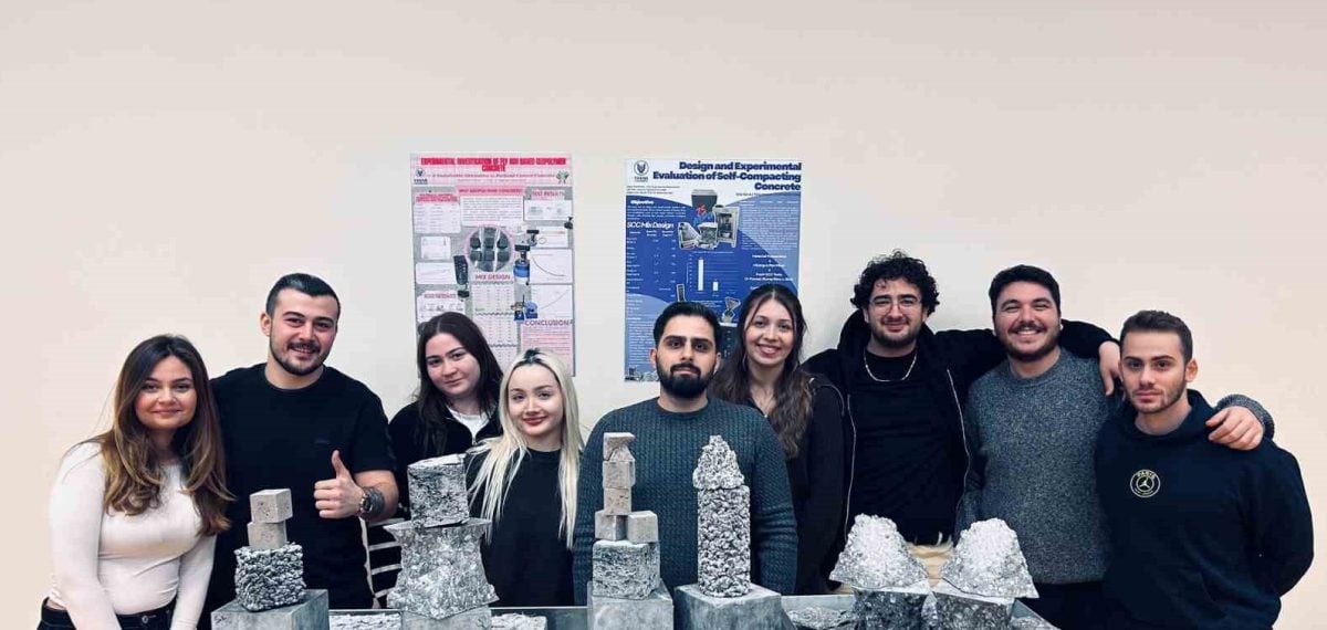Yaşar Üniversitesi öğrencileri 8 çevreci ve performans odaklı beton geliştirdi