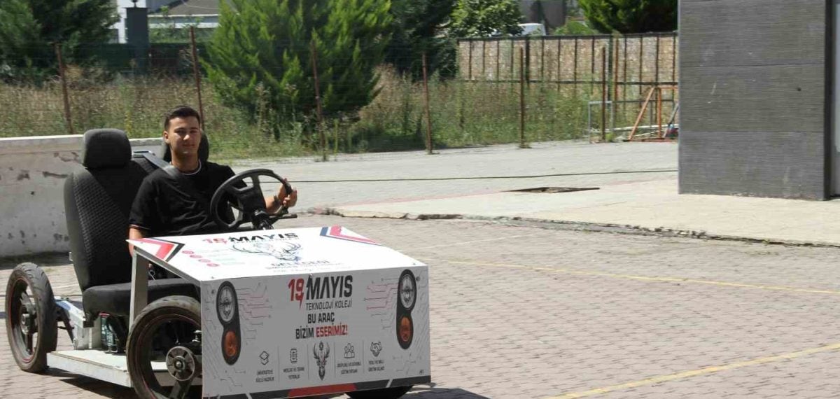 Çarşamba’da öğrenciler hurda malzemelerle elektrikli araç üretti, yapay zeka ve otonom sistem hedefleniyor