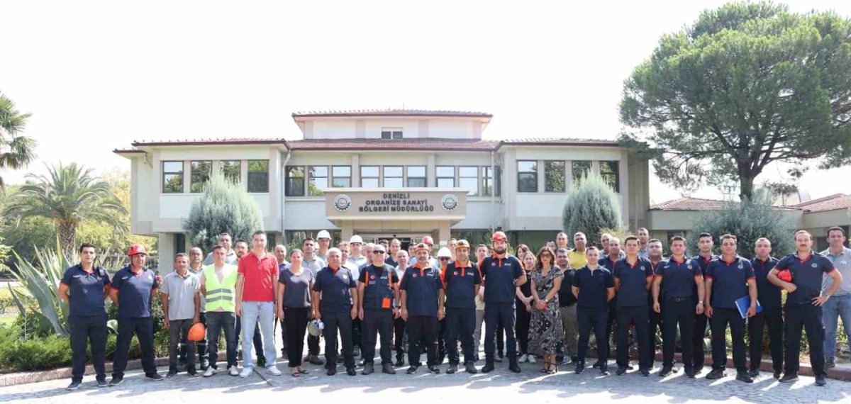 Denizli OSB’de 17 Ağustos anması kapsamında kapsamlı deprem tatbikatı gerçekleştirildi