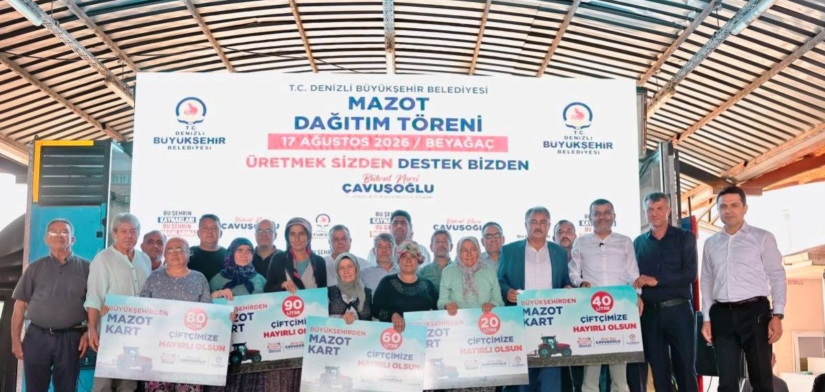 Denizli’de üreticilere 704 bin 880 litre mazot desteği verilmeye başlandı