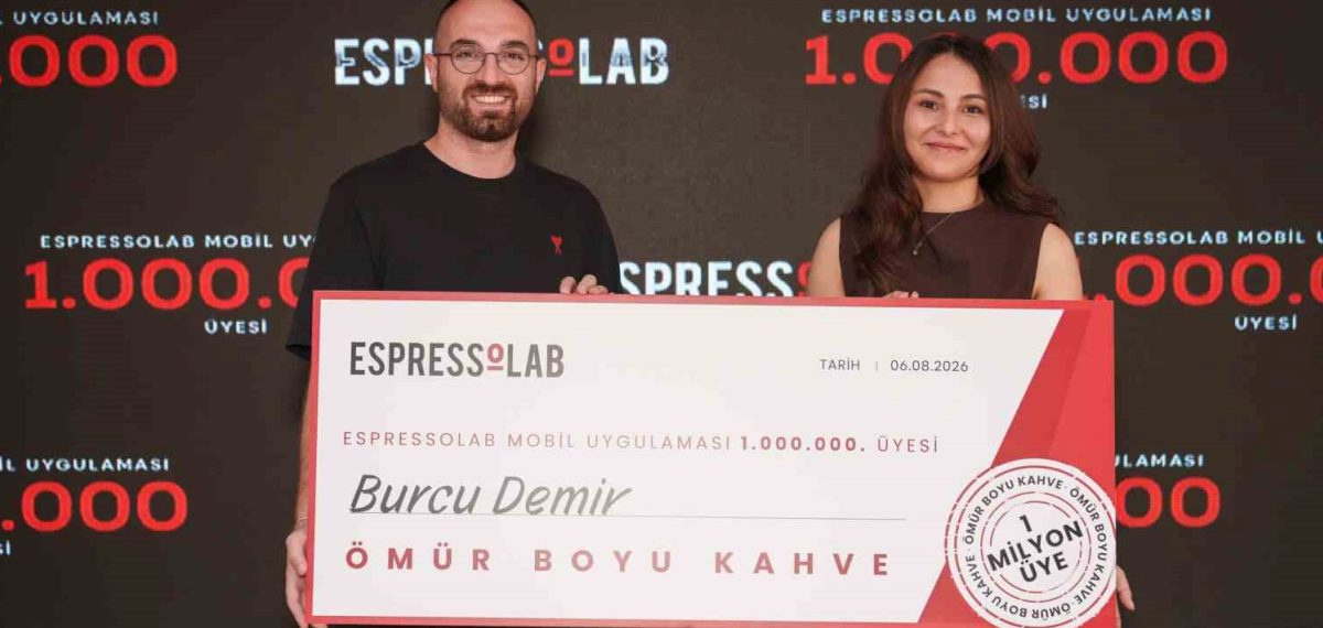 Espressolab mobil uygulaması 1 milyon kullanıcıya ulaştı, talihliye ömür boyu ücretsiz kahve verildi