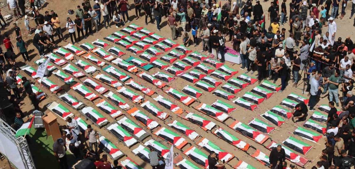 Gazze’de 112 aile ferdi için toplu cenaze töreni düzenlendi