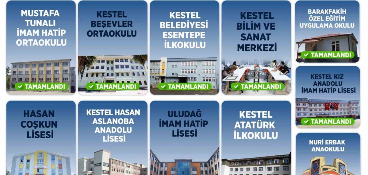 Kestel’de okullar yeni döneme kapsamlı bakım ve güvenlik çalışmalarıyla hazırlanıyor