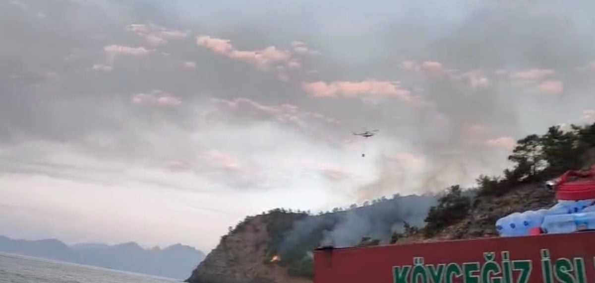 Marmaris’te Yalancıboğaz yangınına 7 uçak ve 16 helikopterle müdahale edildi