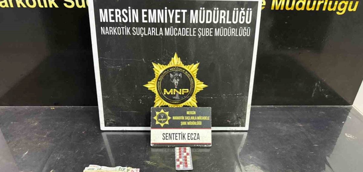 Mersin’de üç zanlı tutuklandı, 123 sentetik ecza ele geçirildi