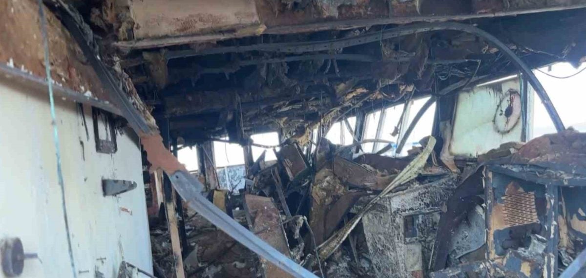 Novorossiysk açıklarında vurulan Türk sahipli Ro-Ro gemisi Samsun’a getirildi