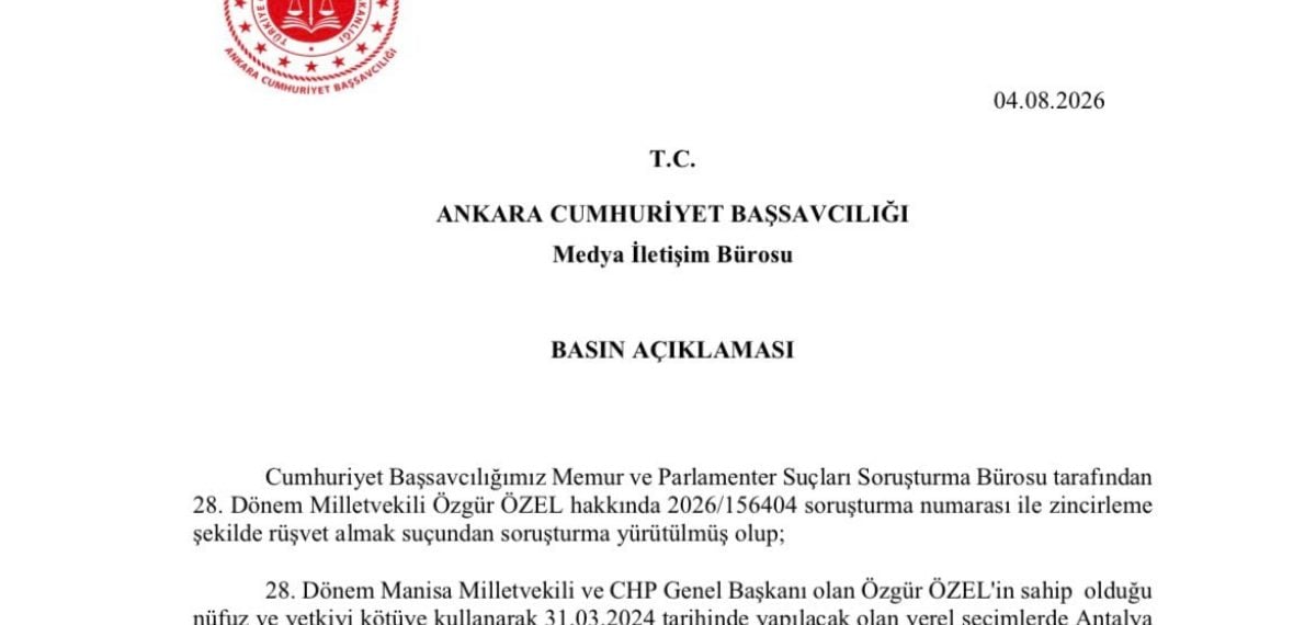 Özgür Özel ve Veli Ağbaba’nın dokunulmazlık fezlekeleri Adalet Bakanlığı’na gönderildi