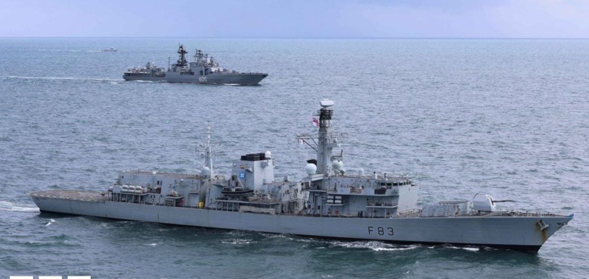 Royal Navy tracks Russian vessels and sanctioned tankers through North Sea