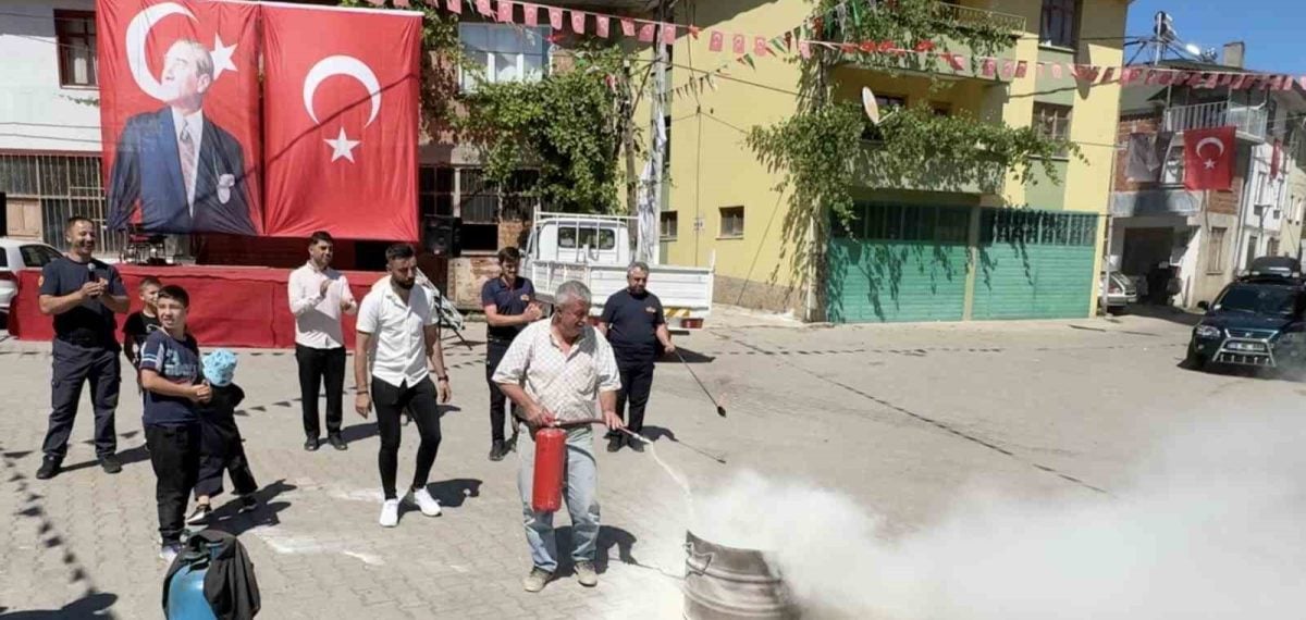 Tosya Aşağıkayı’da köylüler kendi yangın müdahale sistemini kurdu