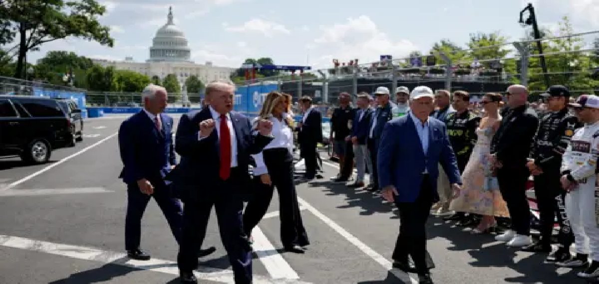 trump leads ceremonial lap as freedom 250 grand prix runs through washington dc 1