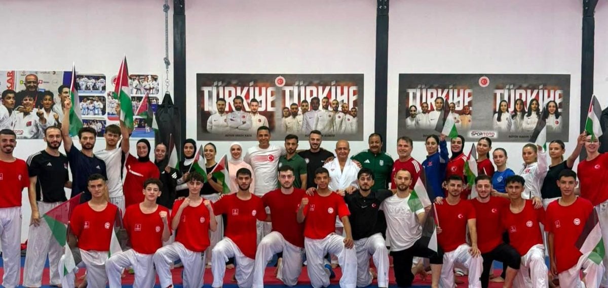 Türkiye, Filistin ve Suudi Arabistan karate takımları Turkish Open öncesi ortak antrenmanda buluştu
