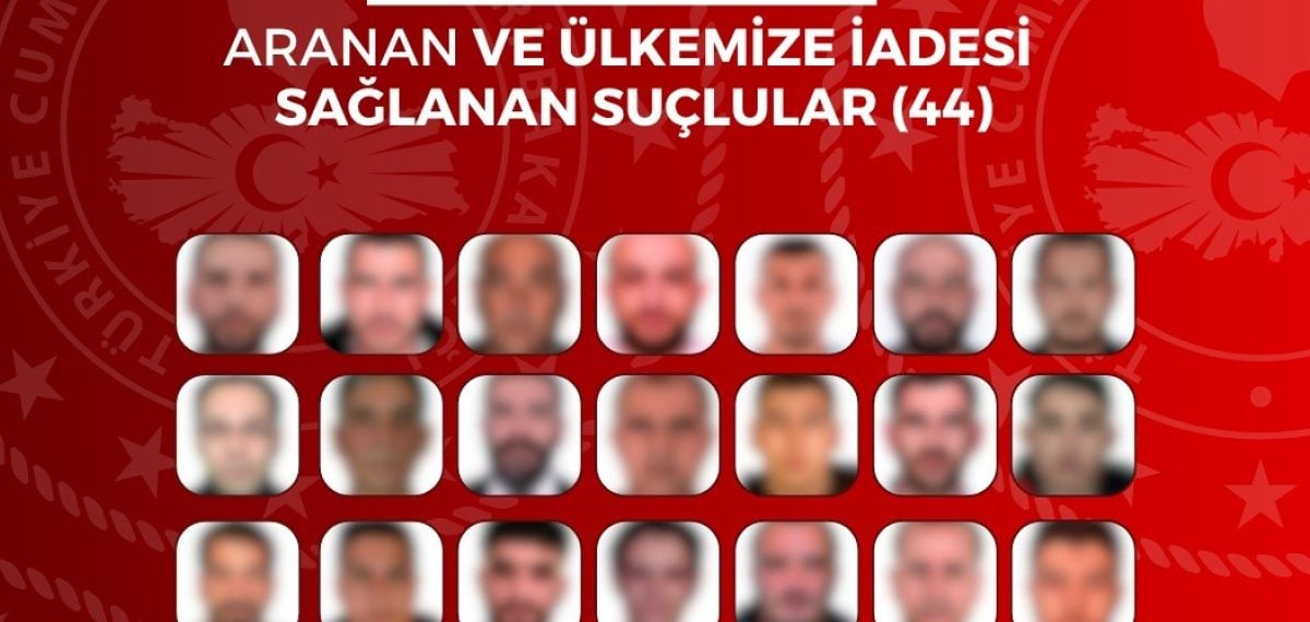 Yurt dışında yakalanan 60 aranan şahıs Türkiye’ye iade edildi