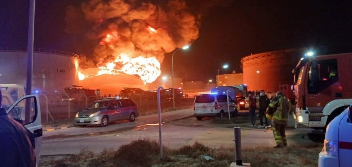 Zawiya rafinerisine İHA saldırısı: 402-T tankında 4,5 milyon litre benzin yandı