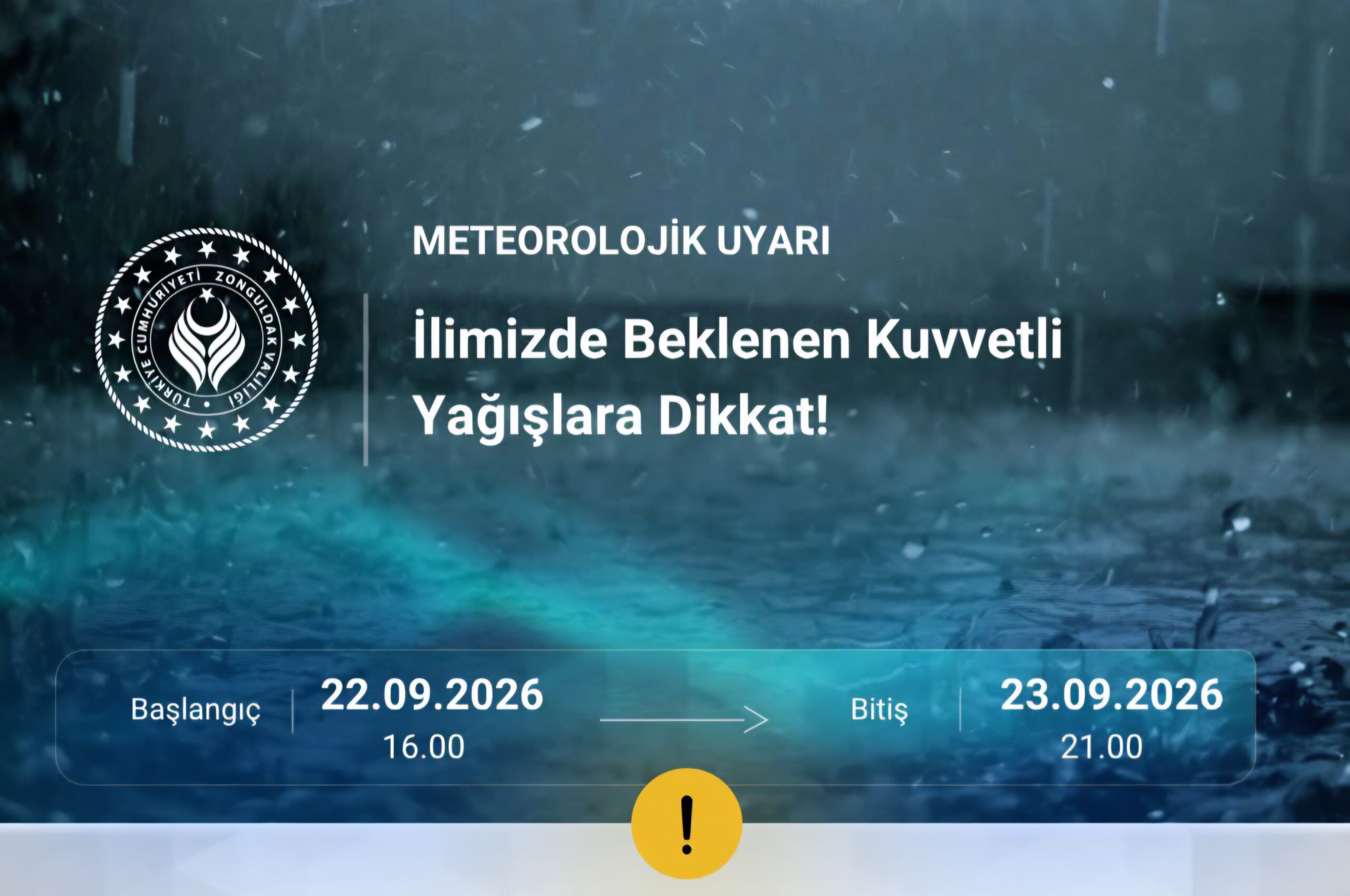 Zonguldak’ta kuvvetli yağış uyarısı: Sel ve su baskını riski