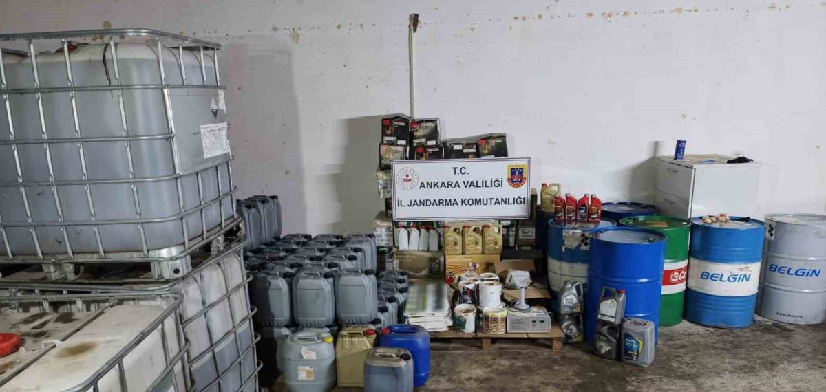 Ankara’da 20 milyonluk kaçak akaryakıt ve sahte motor yağı operasyonu