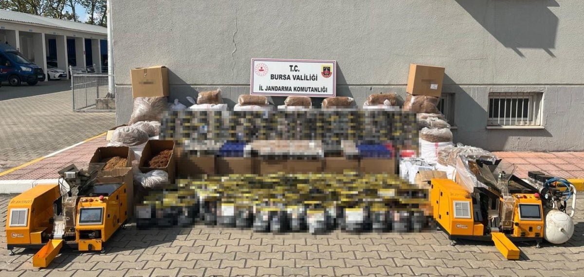 Bursa’da 3 milyon 200 bin TL değerinde kaçak tütün ve makaron operasyonu