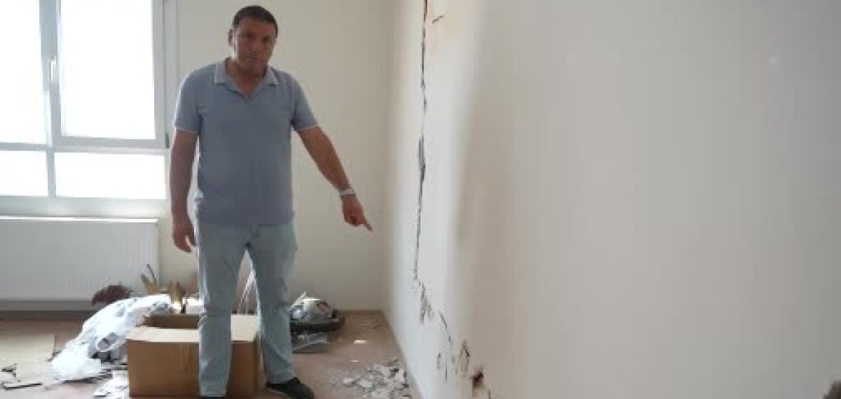 Emirali Apartmanı’nda zemin oturması ciddi yarıklara yol açtı, yargı süreci sürüyor