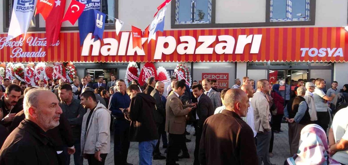 Erzurum’da Tosya Halk Pazarı açıldı, Sekmen hizmet vurgusu yaptı