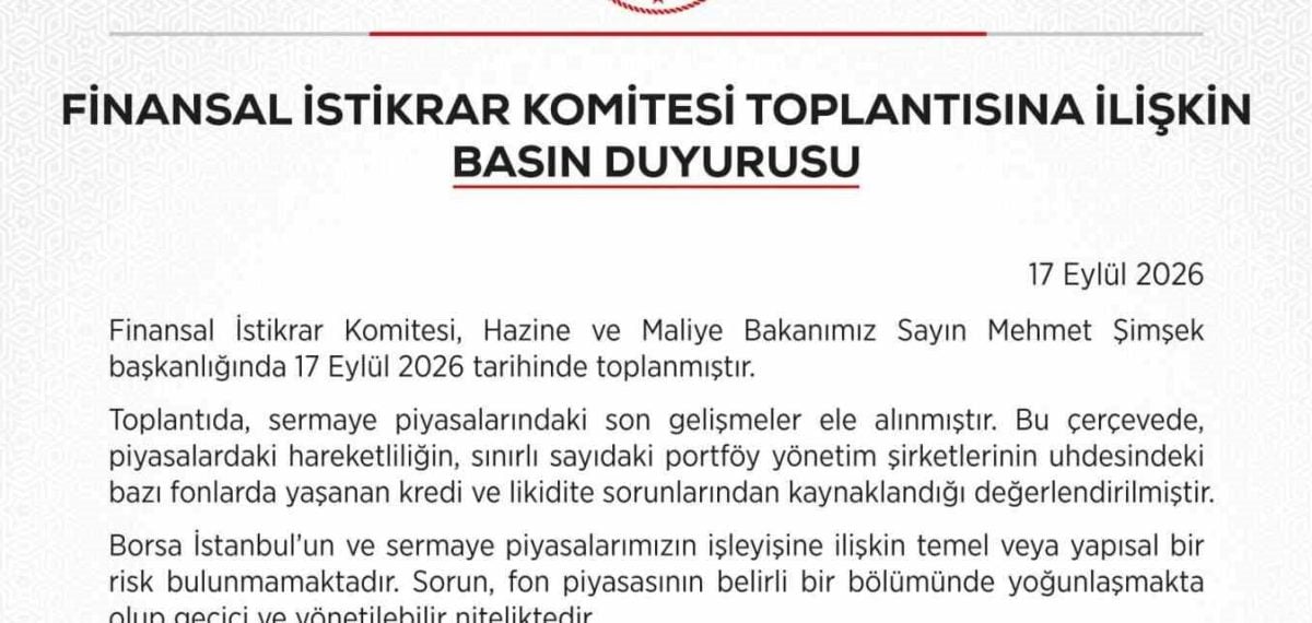 FİK: Borsa İstanbul ve sermaye piyasalarında yapısal risk yok, önlemler hızla uygulanacak