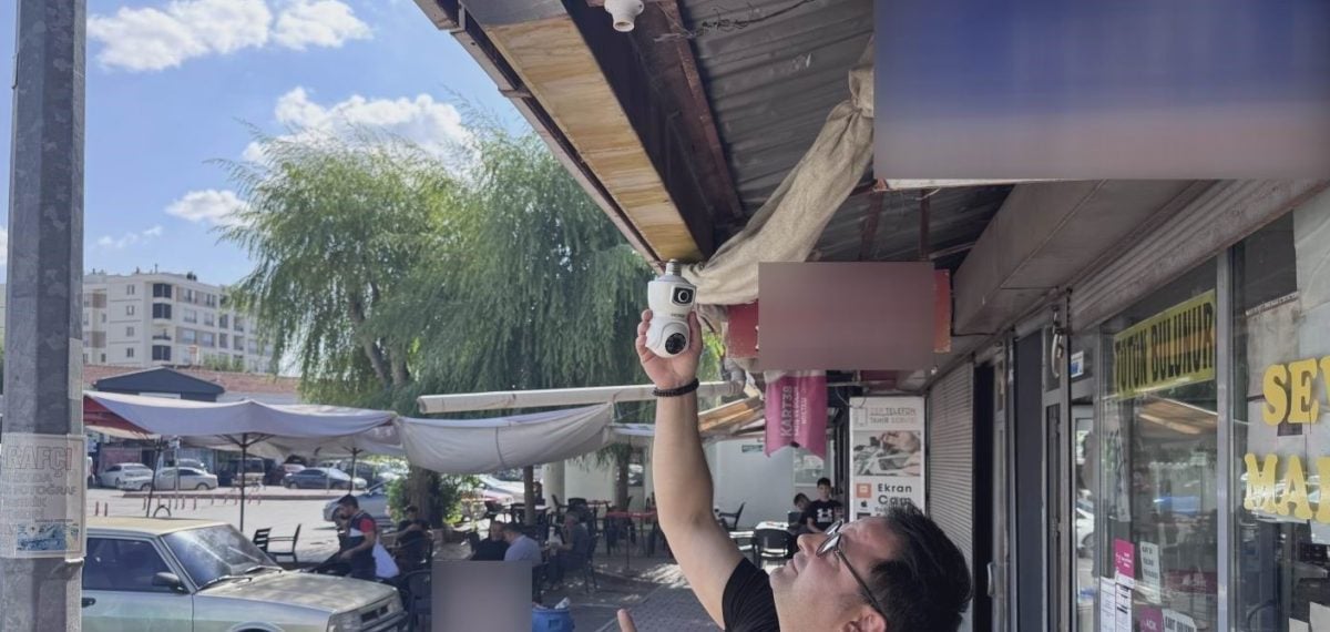 İşyeri dışına takılan portatif güvenlik kamerası çalındı, esnaf uyardı