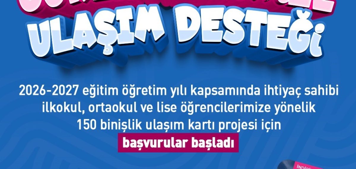 Kayseri’de ihtiyaç sahibi öğrencilere aylık 150 binişlik ulaşım kartı desteği başladı