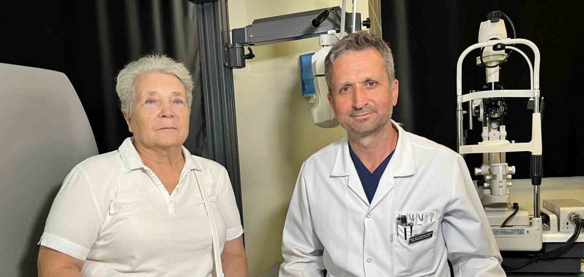 Kornea nakliyle gören 76 yaşındaki kadın günlük yaşamına döndü
