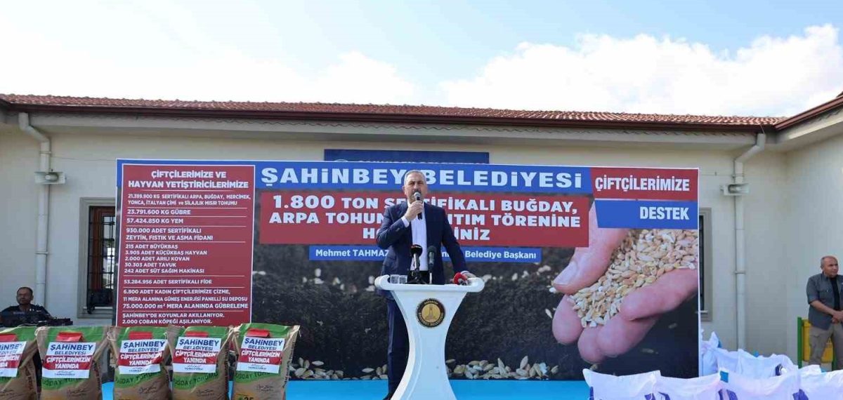Şahinbey Belediyesi Almalı’da 1.800 ton tohum dağıtımını başlattı