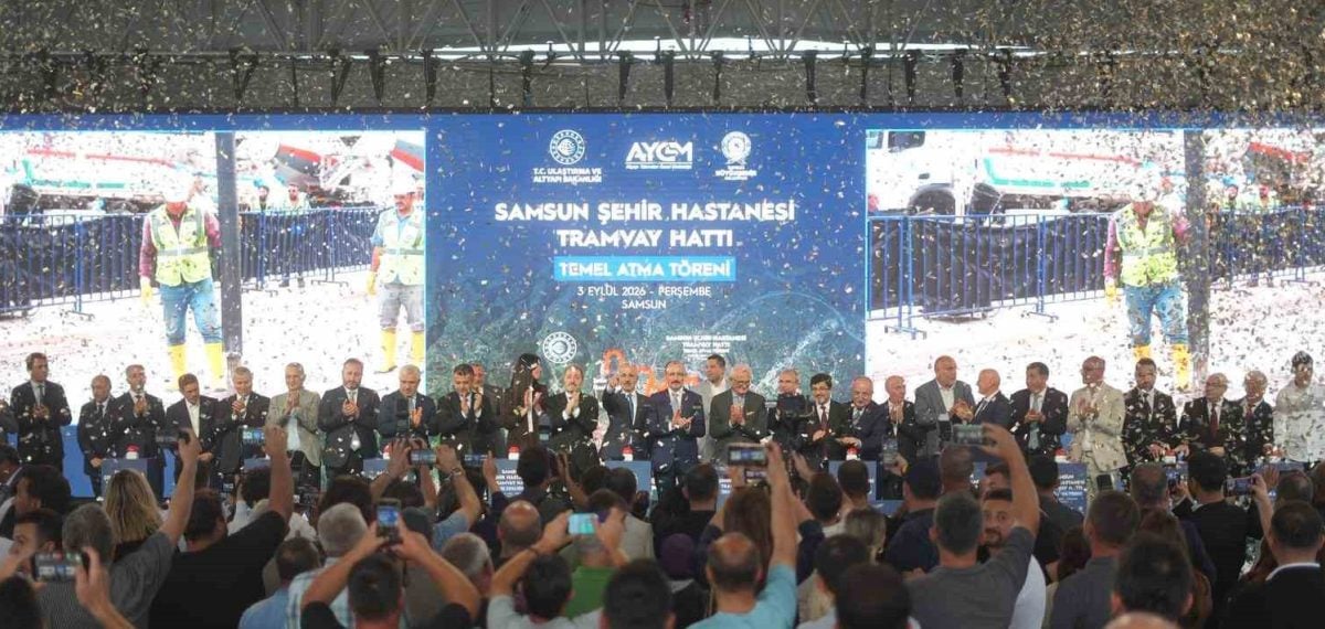 Samsun Şehir Hastanesi tramvay hattının temeli atıldı, hat 13,3 km uzayacak
