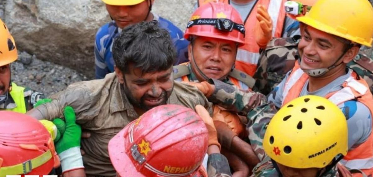 Two workers rescued from Trishuli 3A tunnel as floods leave hundreds missing