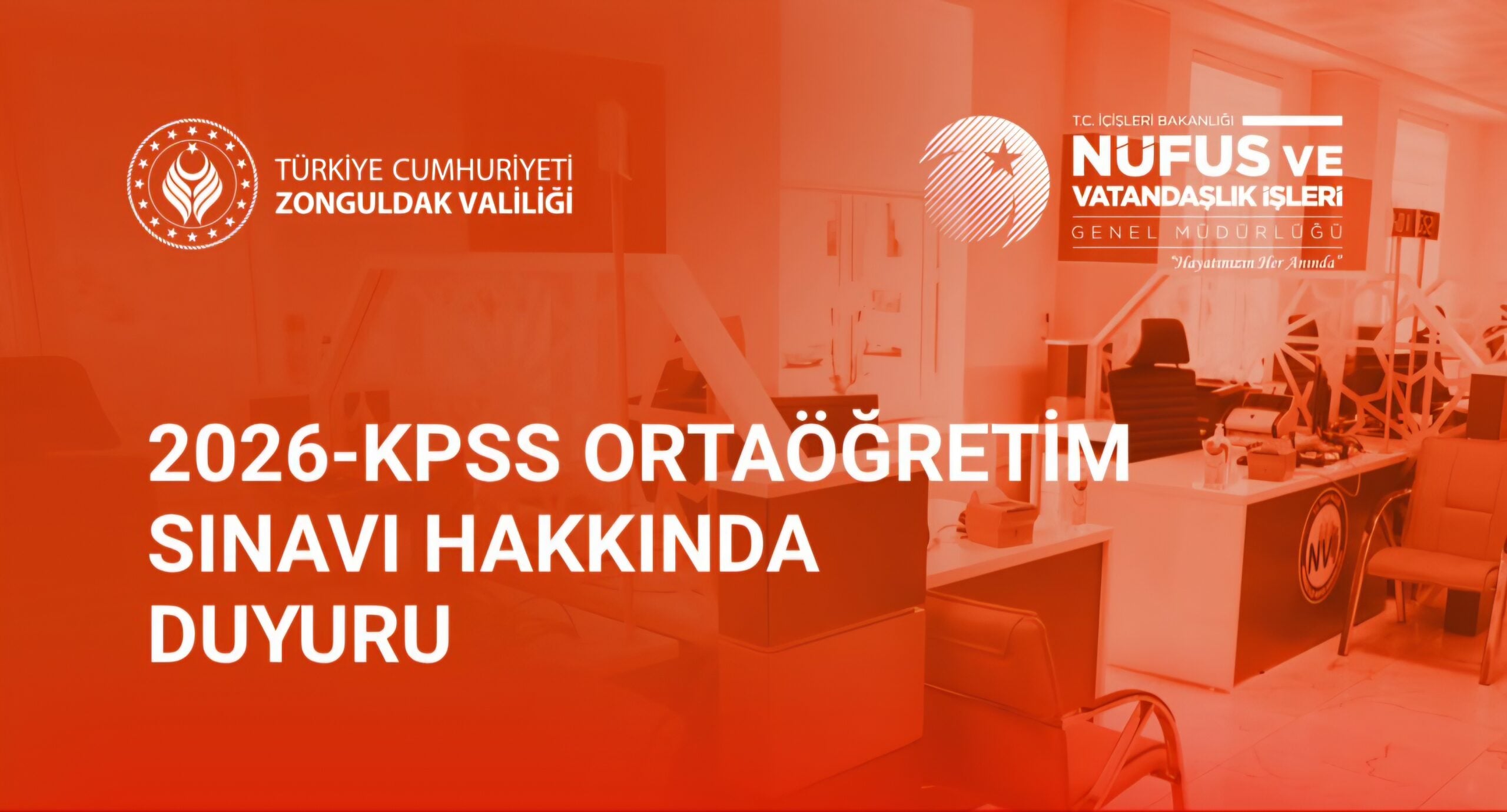 Zonguldak’ta KPSS Adayları İçin Nüfus Müdürlükleri Açık Olacak