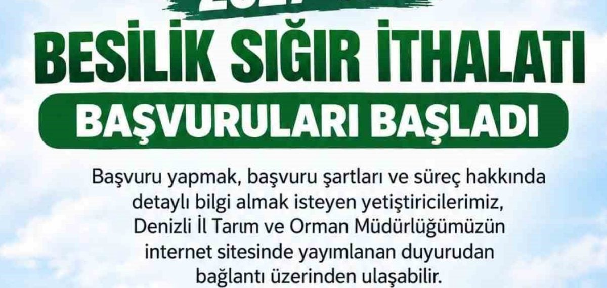 Bakanlık 2027 için 480 bin baş besilik sığır ithalatı başvurularını başlattı