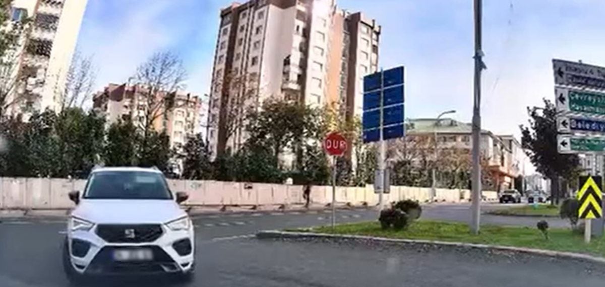 Başakşehir’de ters yöne ısrar eden sürücü sosyal medya görüntüleriyle tespit edildi