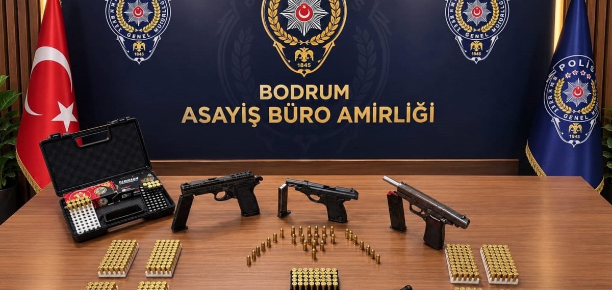 Bodrum’da sokakta ateş açma iddiasında iki gözaltı ve çok sayıda mühimmat