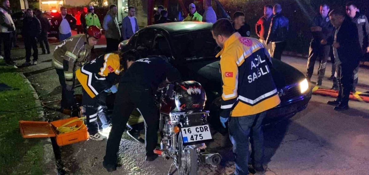 Bursa’da otomobil ile motosiklet çarpıştı genç hayatını kaybetti