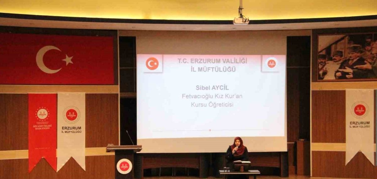 Camiler ve Din Görevlileri Haftası kapsamında Erzurum’da kadın öğreticilere konferans verildi
