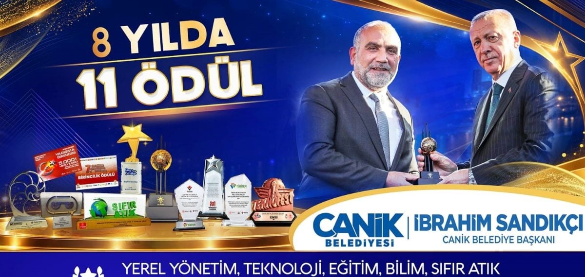 Canik Belediyesi 8 yılda 11 ödülle örnek projelerini taçlandırdı