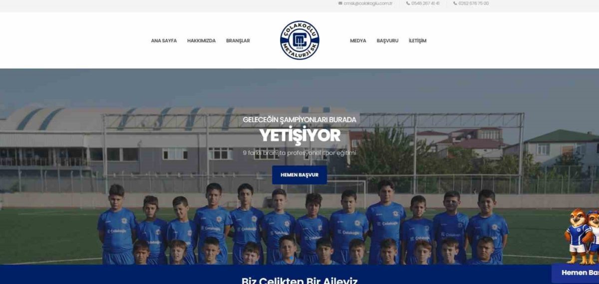 Çolakoğlu Metalurji Spor Kulübü resmi web sitesi genç sporcu başvurularına açıldı