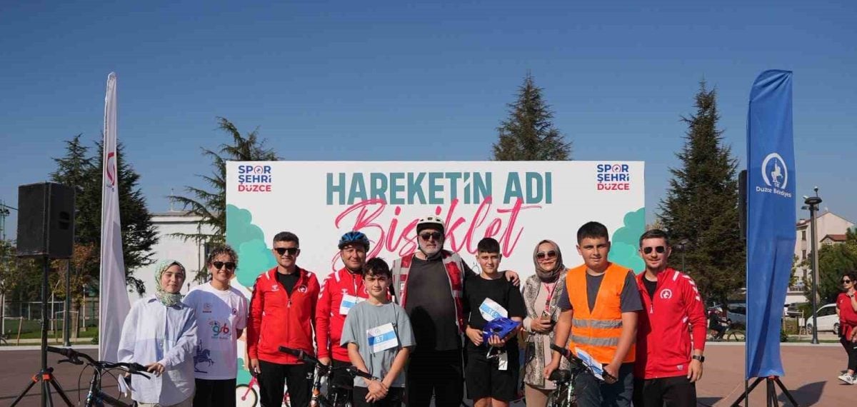 Düzce’de 450 bisikletlinin katıldığı Hareketin Adı Bisiklet etkinliği