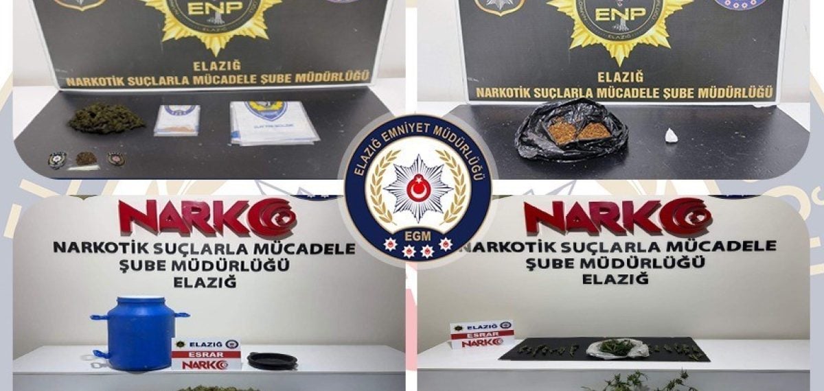 Elazığ’da 20 günde büyük uyuşturucu operasyonunda 12 tutuklama
