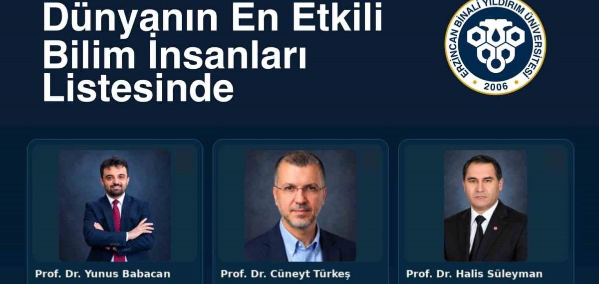 Erzincan Binali Yıldırım Üniversitesi’nden beş akademisyen Scopus temelli listeye girdi