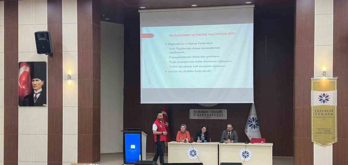 Erzurum Emniyeti üniversitelerde gençlere güvenlik ve dolandırıcılık eğitimi verdi