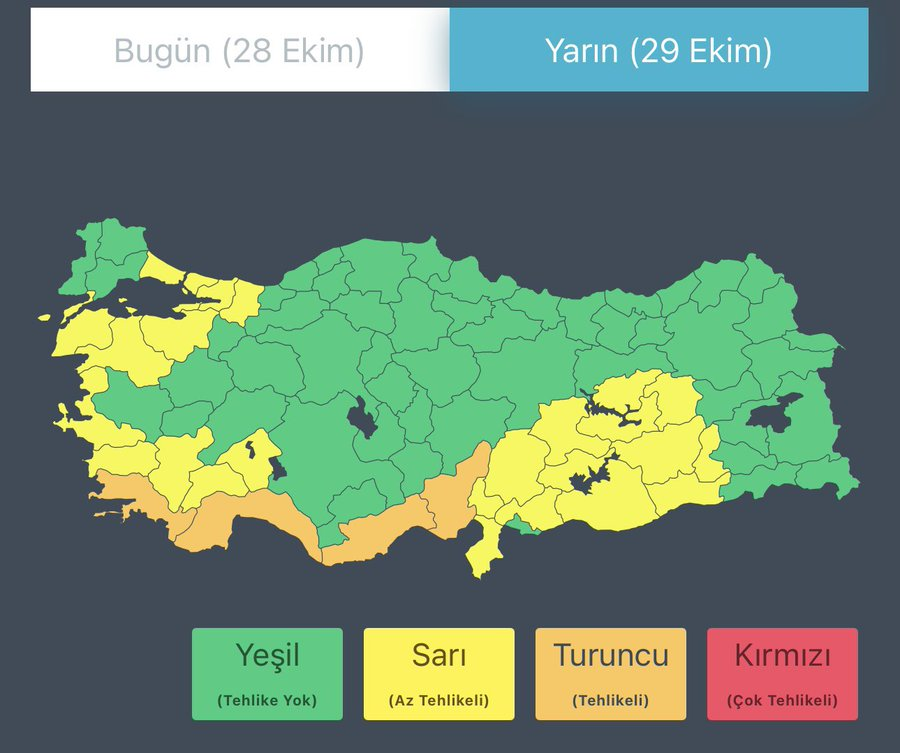 Meteoroloji’den 5 İle Kuvvetli Yağış Uyarısı: Turuncu ve Sarı Alarm