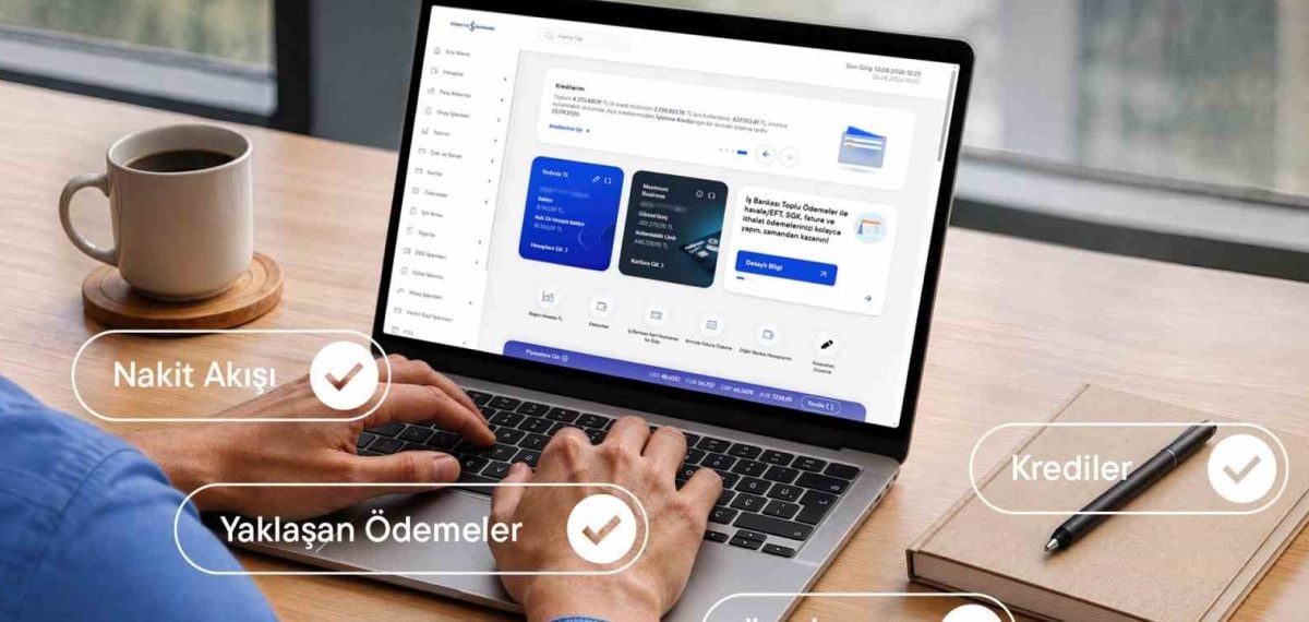 İş Bankası ticari internet şubesinin ana sayfasını yeniledi ve hızlı erişim sundu