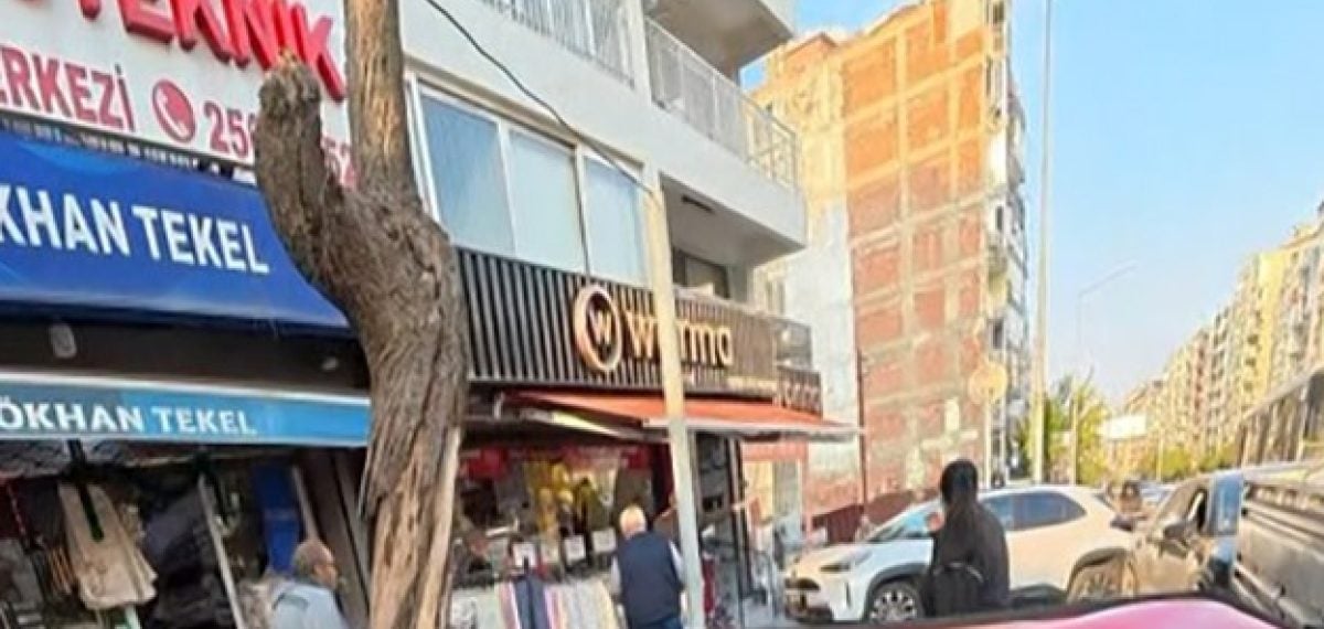 İzmir Konak’ta kontrolden çıkan otomobil iş yerine girip panik yarattı