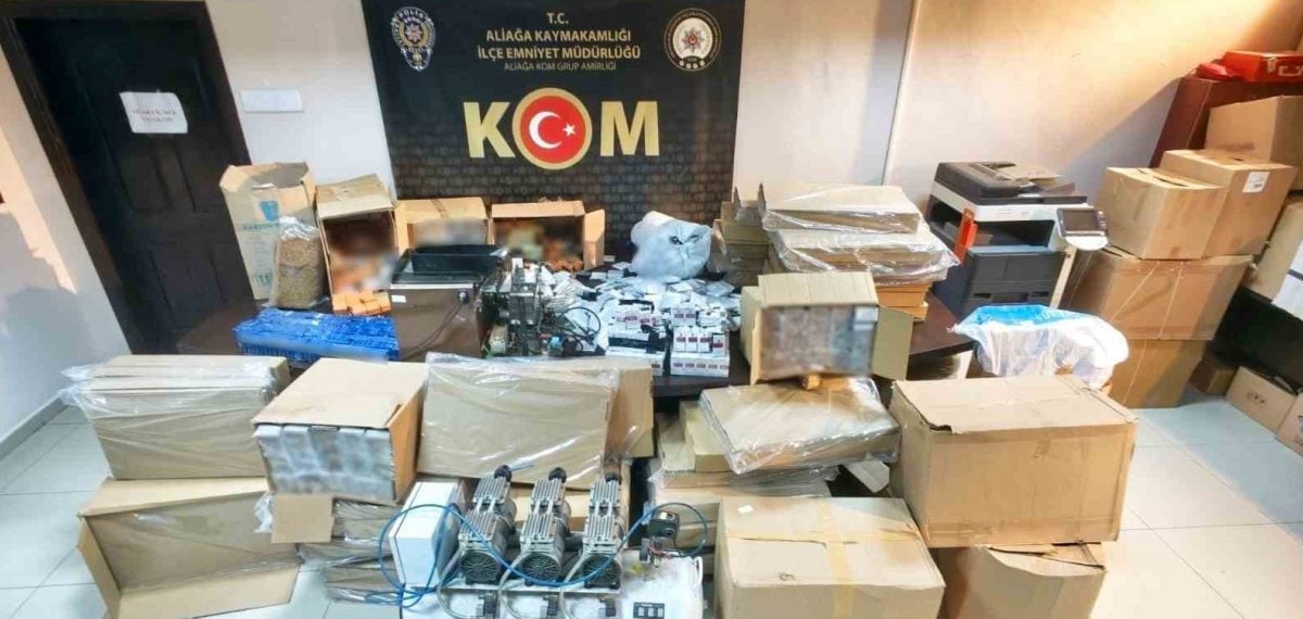 İzmir’de 3 ilçede düzenlenen operasyonda 5 milyon TL değerinde kaçak ürün ele geçirildi